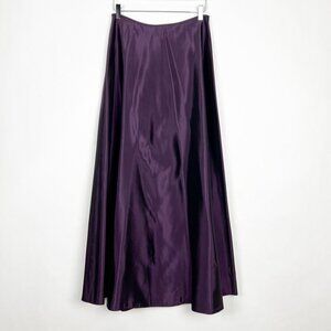 Vintage Scott McClintock Skirt Full Length A-Line Formal. Metallic Plum. Sz S/M